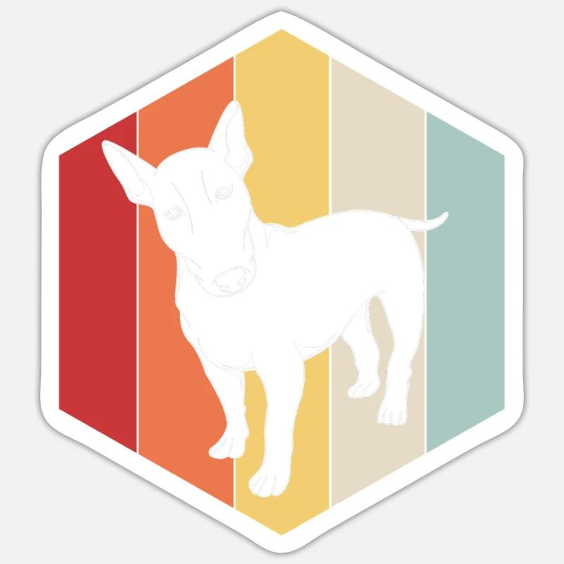 Bull terrier - Sticker size S (10 x 10 cm) - white matte