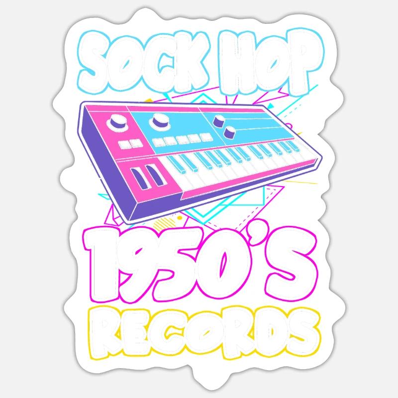 Sock Hop - Sticker Größe S (10 x 10 cm) - Mattweiß