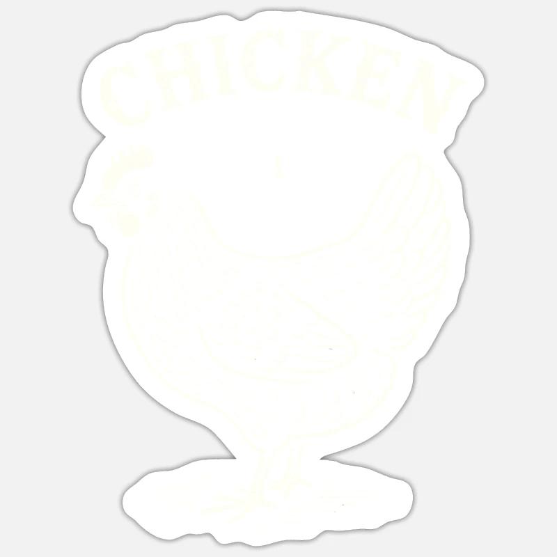 Hühnerflüsterer - Sticker Größe S (10 x 10 cm) - Mattweiß