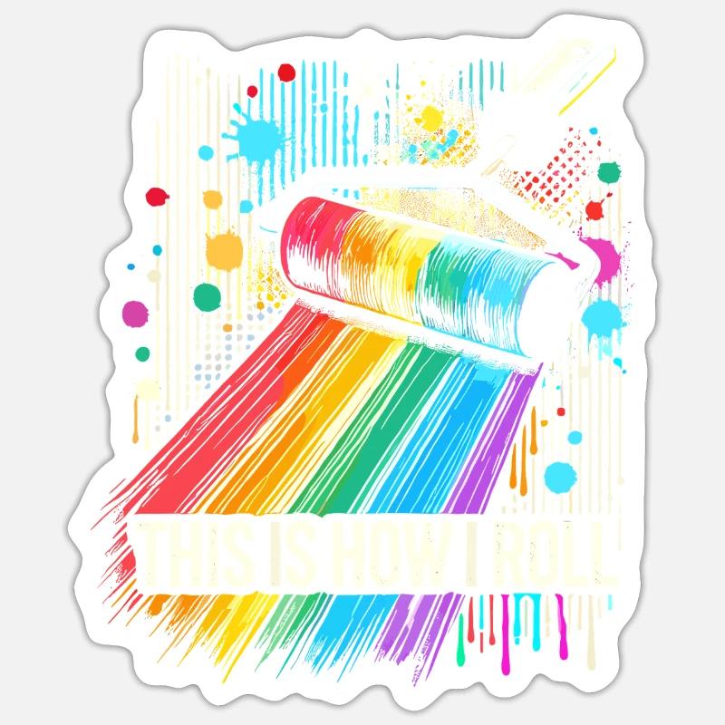 So läuft das bei mir - Sticker Größe S (10 x 10 cm) - Mattweiß