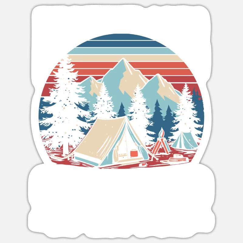 Camping Campfire Camper Sticker Größe S (10 x 10 cm)
