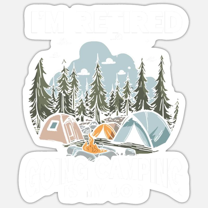 Camping Campfire Camper Sticker Größe S (10 x 10 cm)