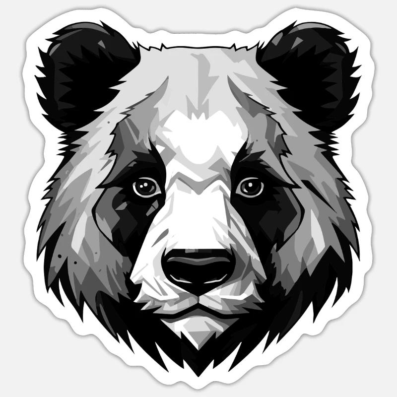 Panda Head Sticker size S (10 x 10 cm)