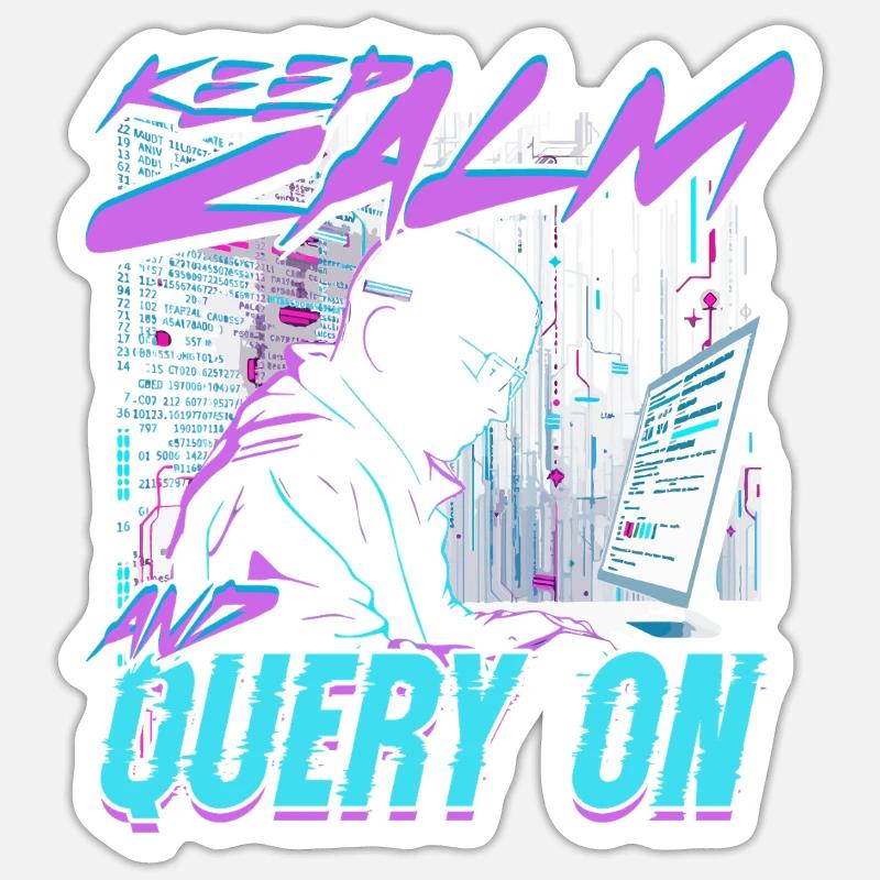 Bioinformatics Analyst Keep Calm And Query On Sticker Größe S (10 x 10 cm)