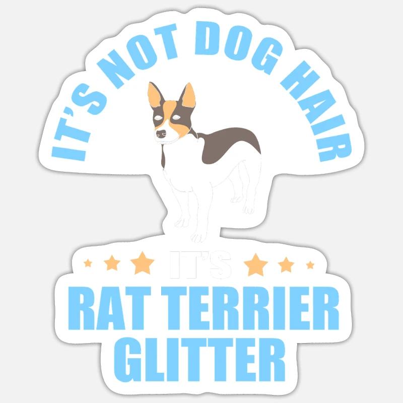 Rat Terrier - Sticker taille S (10 x 10 cm) - blanc mat