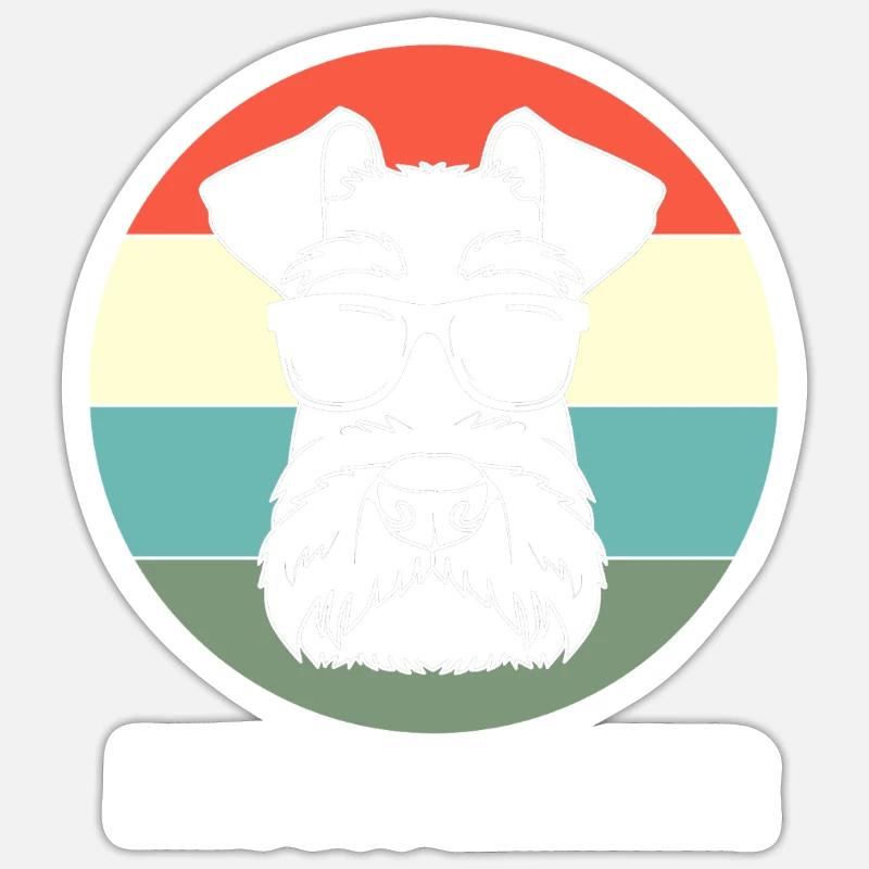 Miniature Schnauzer - Sticker size S (10 x 10 cm) - white matte