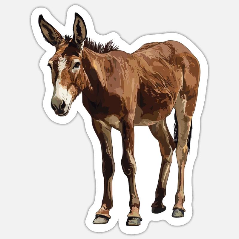 Mules Mule - Sticker taille S (10 x 10 cm) - blanc mat