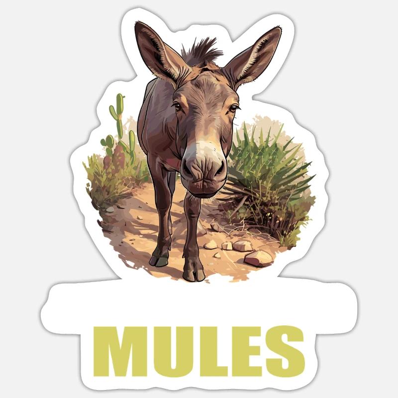 Maultiere Maultier Sticker Größe S (10 x 10 cm)