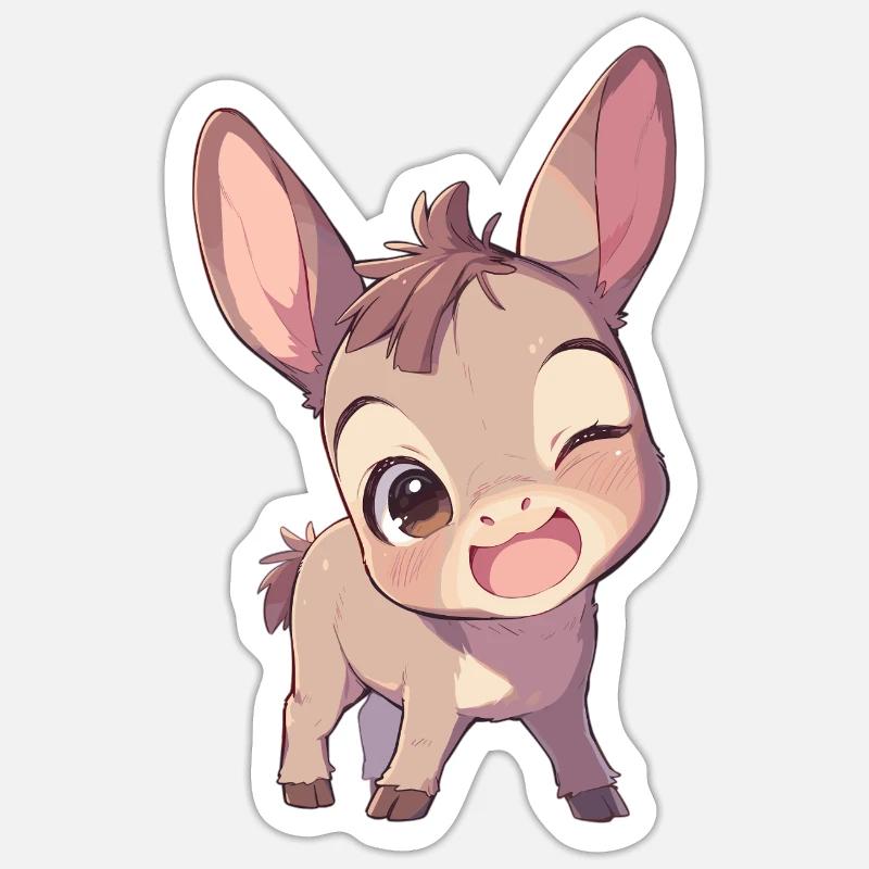 Mules Mule - Sticker size S (10 x 10 cm) - white matte