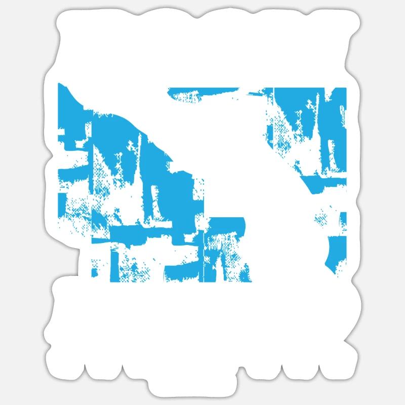 Tremplin Plongée Plongée Plongeurs - Sticker taille S (10 x 10 cm) - blanc mat