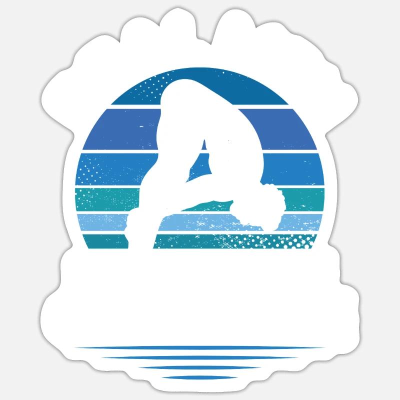 Tremplin Plongée Plongée Plongeurs Sticker taille S (10 x 10 cm)