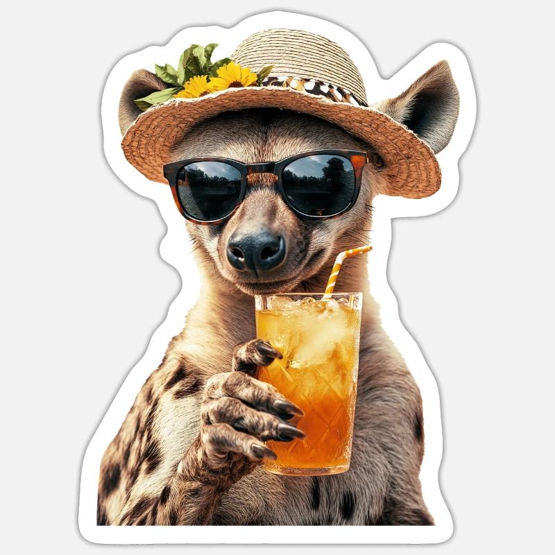 Hyäne Sticker Größe S (10 x 10 cm)