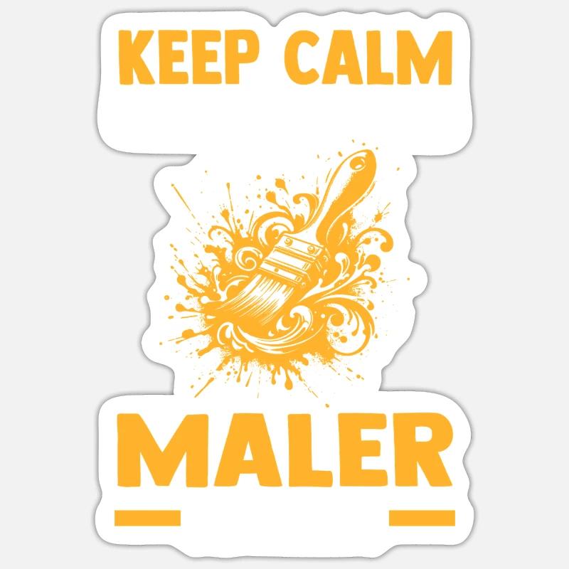 Master Painter Journeyman Painter - Sticker size S (10 x 10 cm) - white matte