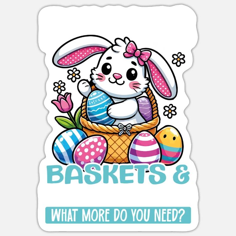 Bunny Baskets & Blessings Sweet Easter Sticker size S (10 x 10 cm)