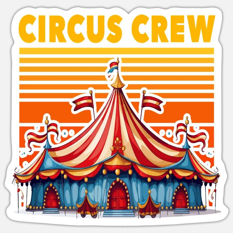 Circus Crew - Sticker size S (10 x 10 cm) - white matte