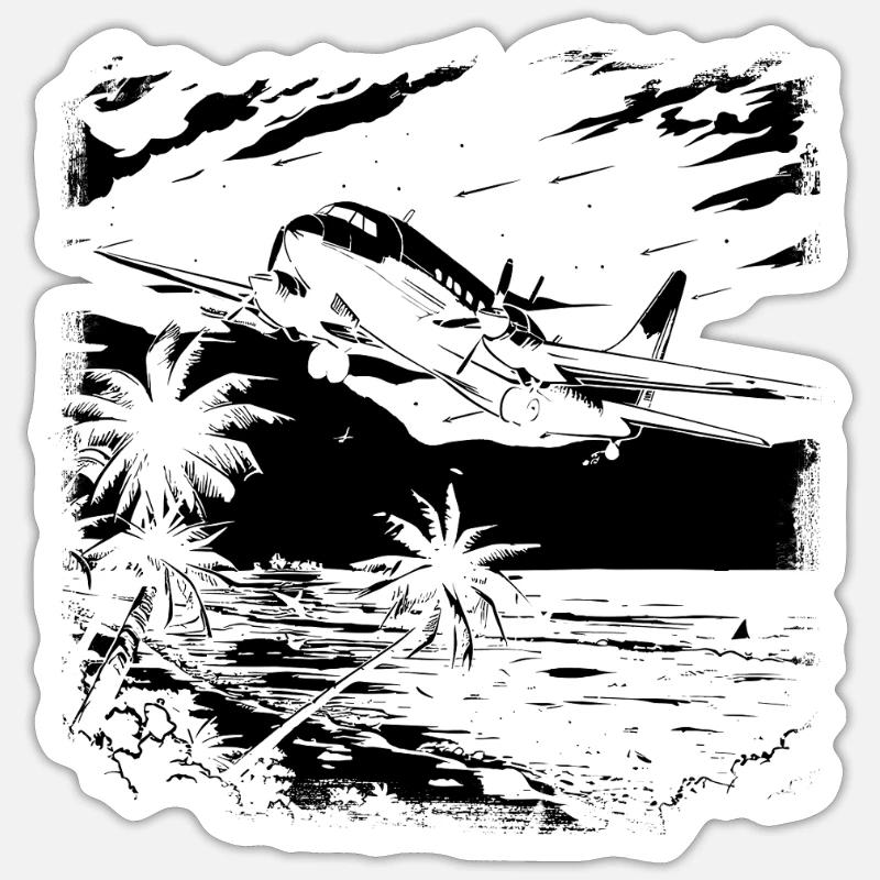Aéronef - Sticker taille S (10 x 10 cm) - blanc mat