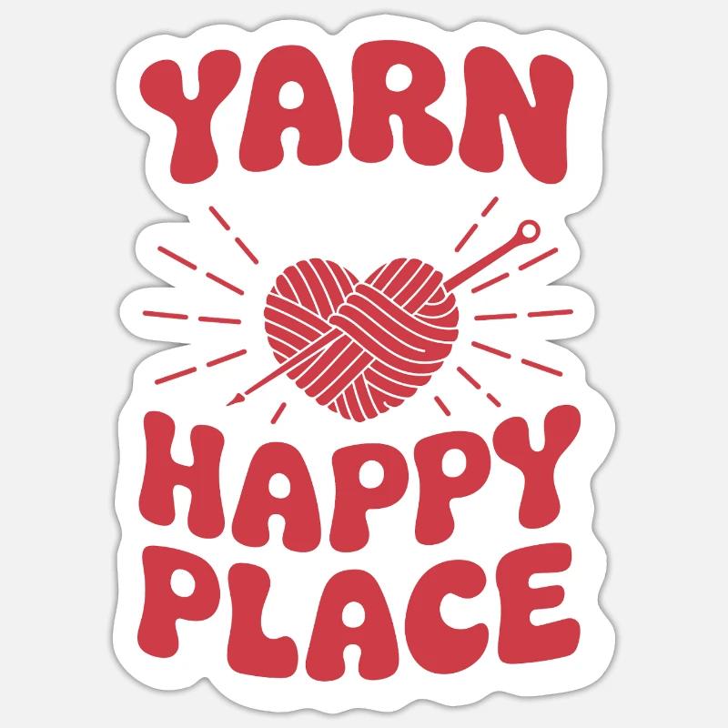 Crochet - Sticker taille S (10 x 10 cm) - blanc mat