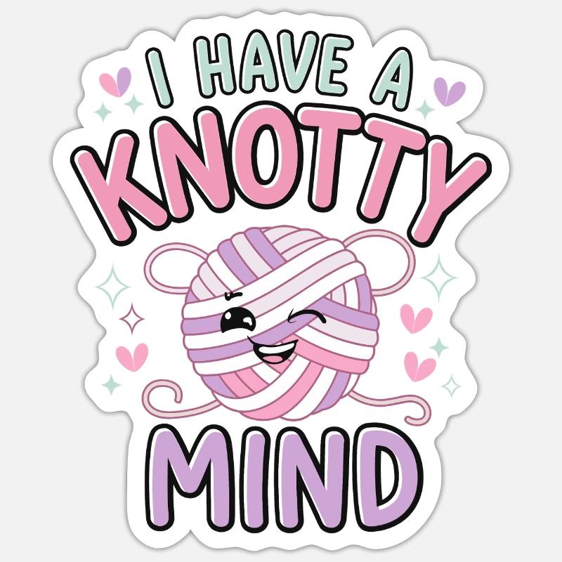 Crochet - Sticker size S (10 x 10 cm) - white matte