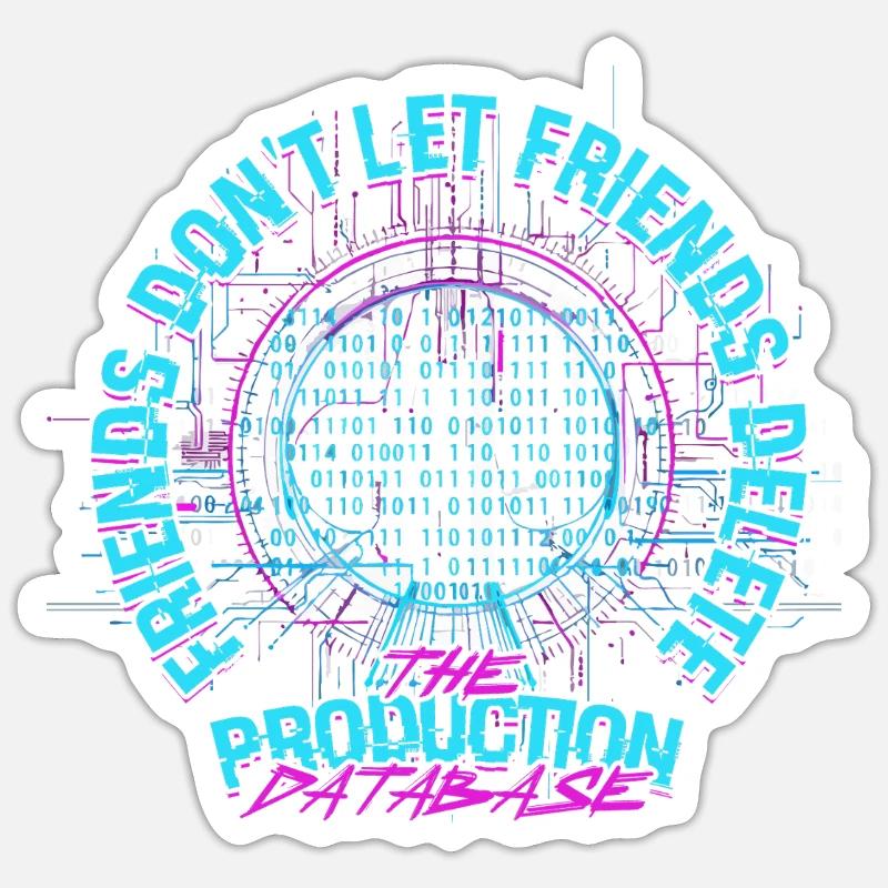 Informatiker Production Database Sticker Größe S (10 x 10 cm)