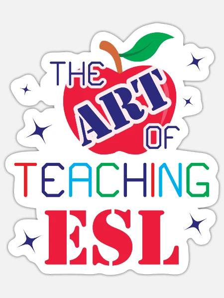 ESL-Lehrer ESL Unterricht - Sticker Größe S (10 x 10 cm) - Mattweiß