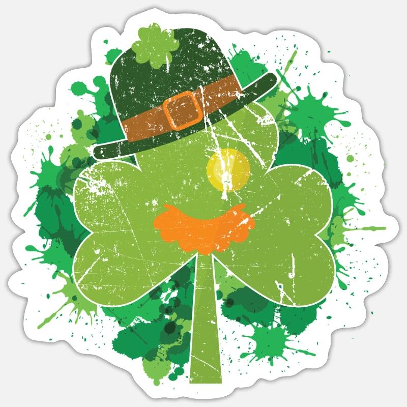 Saint Patrick Trèfle Irlande St Patrick s Day 2025 Sticker taille S (10 x 10 cm)
