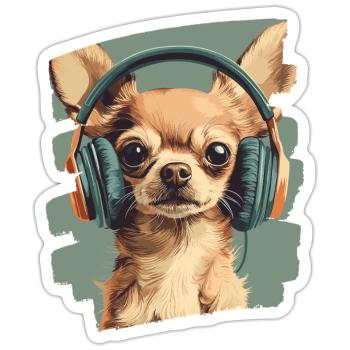 Chihuahua - Sticker Größe S (10 x 10 cm) - Mattweiß - Vorne