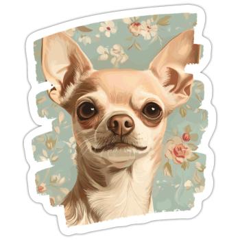 Chihuahua - Sticker Größe S (10 x 10 cm) - Mattweiß - Vorne