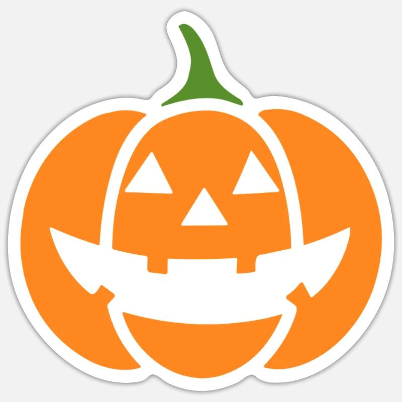 pumpkin - Sticker size S (10 x 10 cm) - white matte