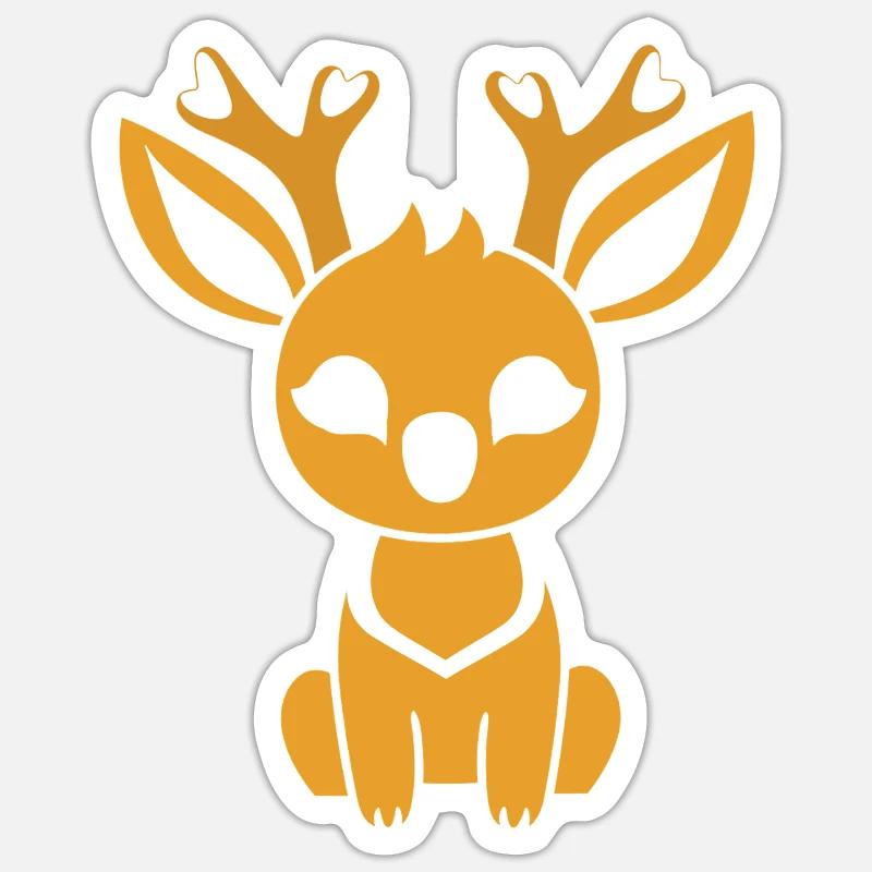 roe deer Sticker size S (10 x 10 cm)