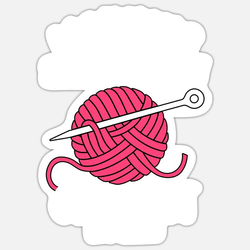 Crochet - Sticker taille S (10 x 10 cm) - blanc mat