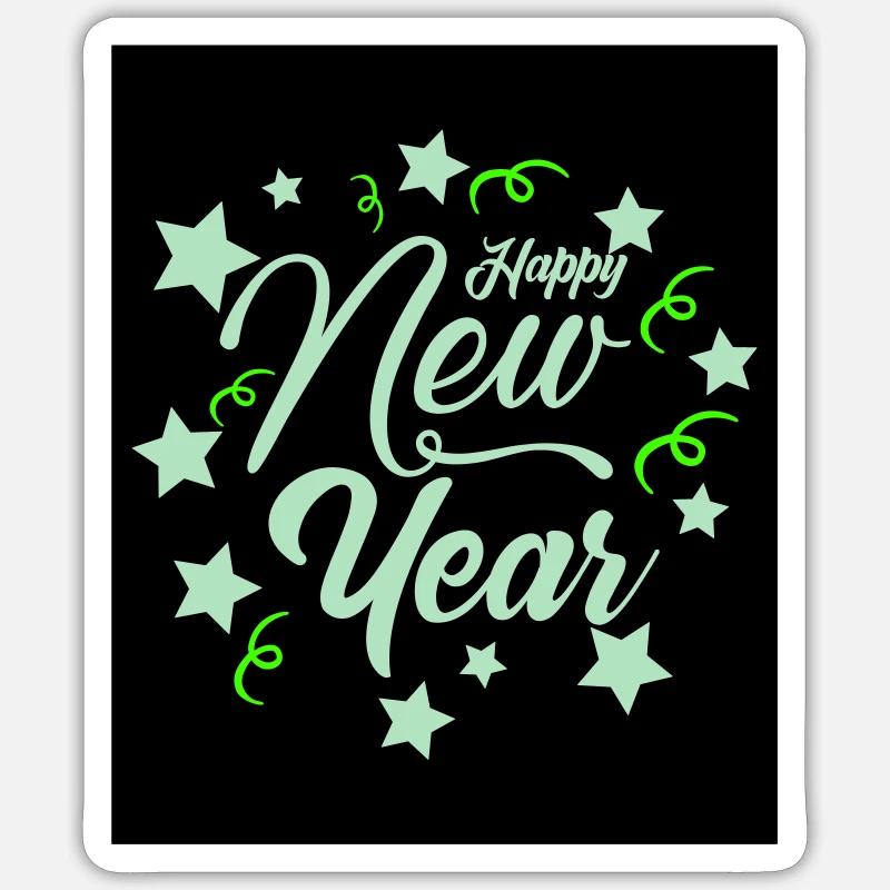 Newyear 7 - Sticker size S (10 x 10 cm) - white matte