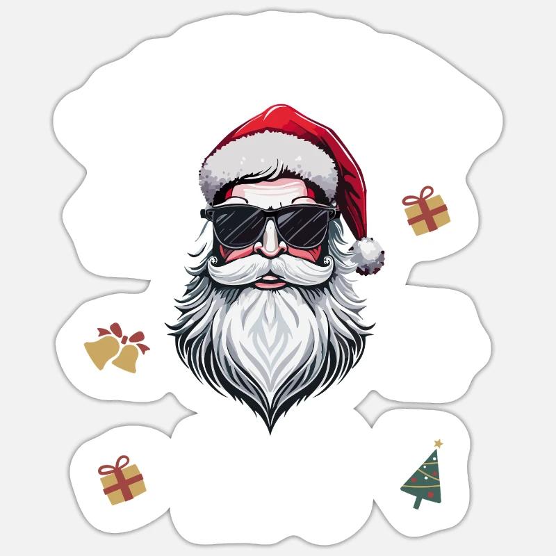weihnachten aller Zeichenfläche 1 - Sticker Größe S (10 x 10 cm) - Mattweiß