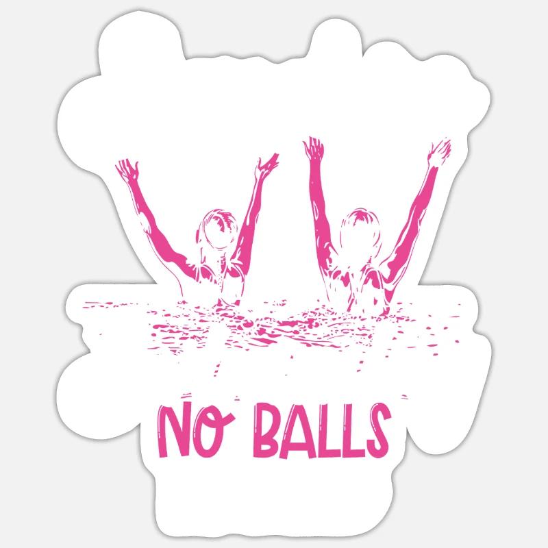 Synchronschwimmen Synchro Schwimmer Sticker Größe S (10 x 10 cm)
