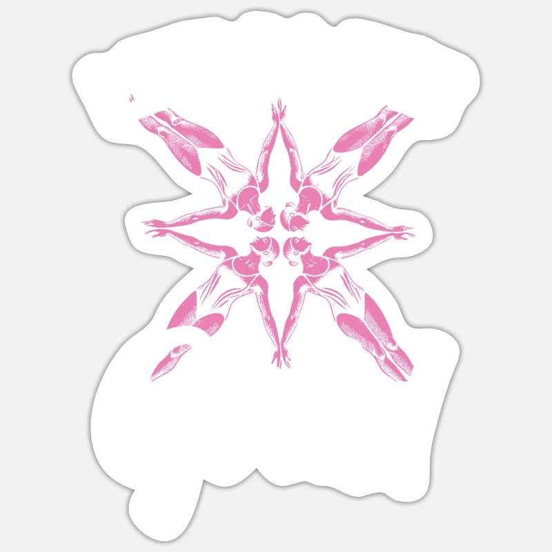Synchronized Swimming Synchro Swimmers - Sticker size S (10 x 10 cm) - white matte