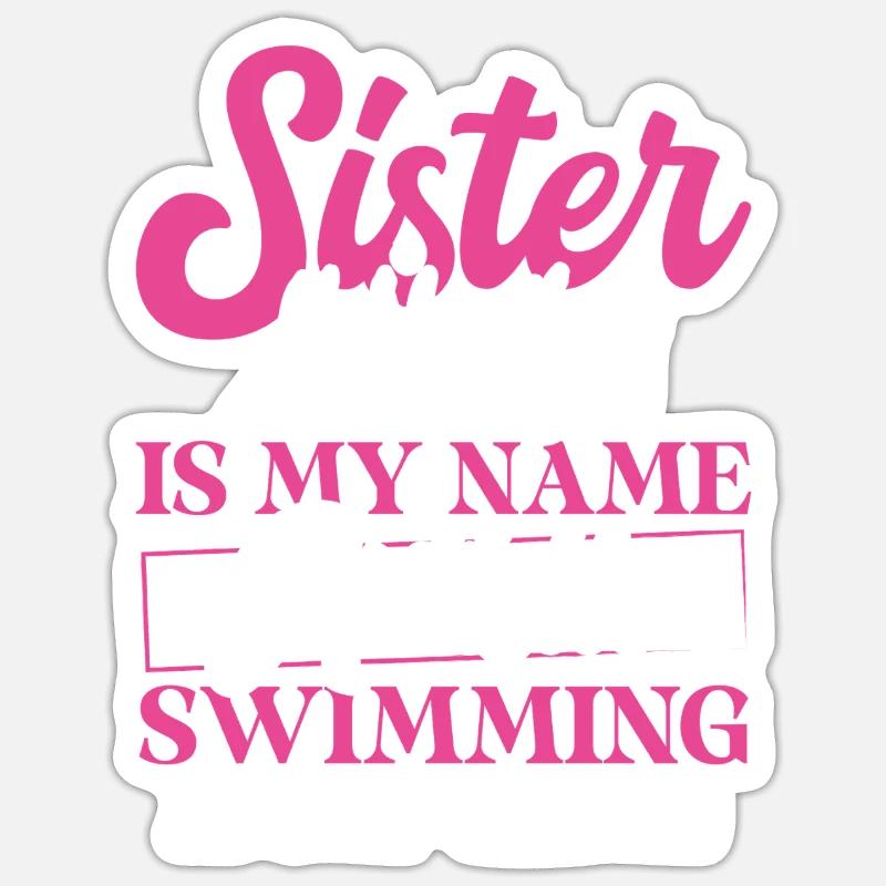 Synchronschwimmen Synchro Schwimmer Sticker Größe S (10 x 10 cm)