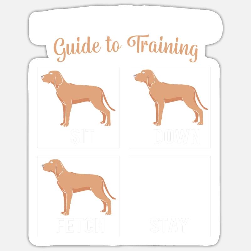 Redbone Coonhound - Sticker taille S (10 x 10 cm) - blanc mat