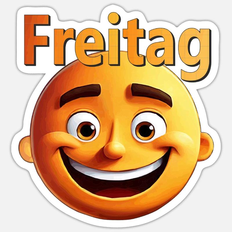 Freitag - Sticker Größe S (10 x 10 cm) - Mattweiß