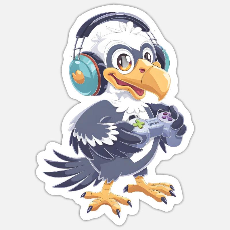 Geier - Sticker Größe S (10 x 10 cm) - Mattweiß