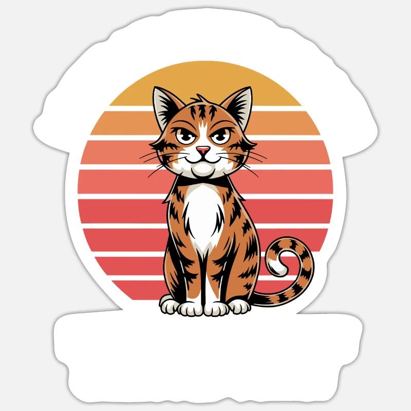 Sarkasmus Kätzchen Katze Sticker Größe S (10 x 10 cm)