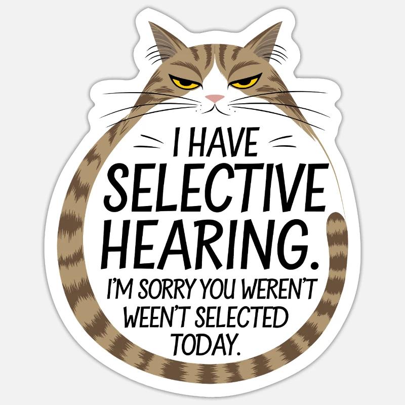 Sarcasme Chaton Chat - Sticker taille S (10 x 10 cm) - blanc mat