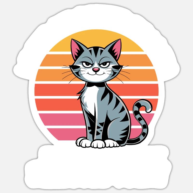 Sarkasmus Kätzchen Katze Sticker Größe S (10 x 10 cm)