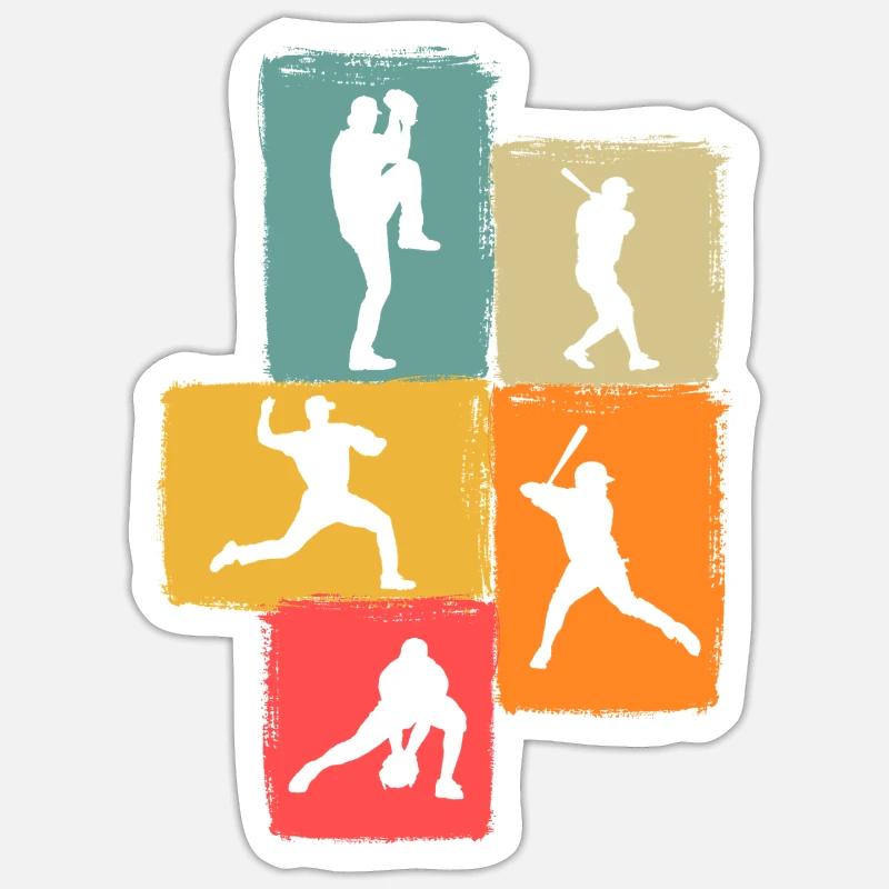 Baseball Player Baseball - Sticker size S (10 x 10 cm) - white matte
