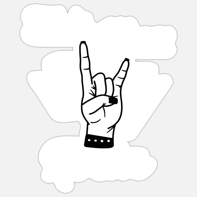 Diese Mama rockt - Sticker Größe S (10 x 10 cm) - Mattweiß