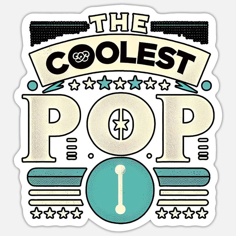The Coolest Pop 8 - Sticker Größe S (10 x 10 cm) - Mattweiß