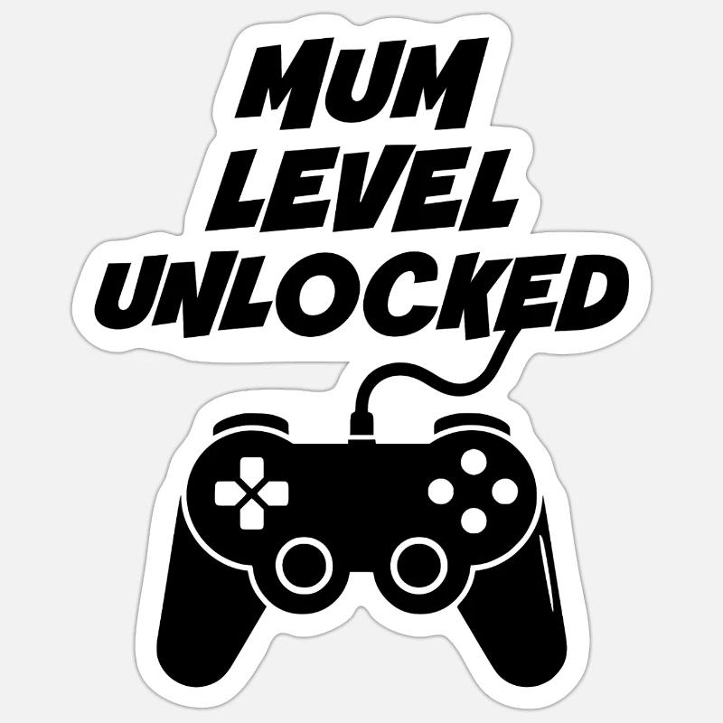 Mutter-Level freigeschaltet Sticker Größe S (10 x 10 cm)