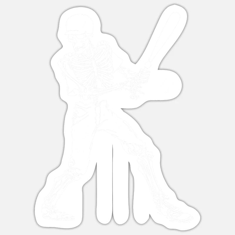 Baseball Player Baseball - Sticker size S (10 x 10 cm) - white matte