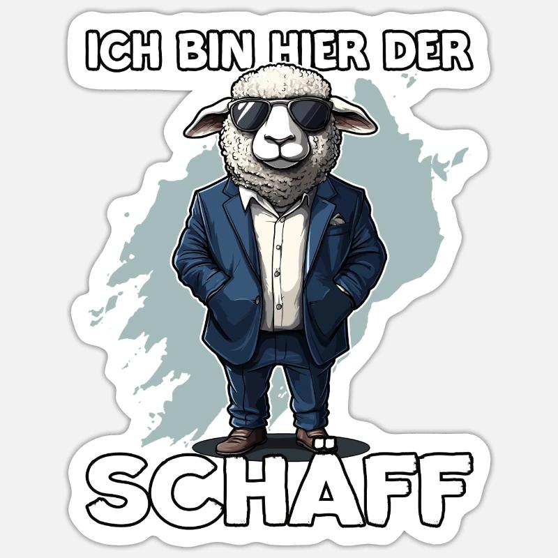 Ich bin hier der Chef Schäff | Chef | Teamleiter Sticker Größe S (10 x 10 cm)