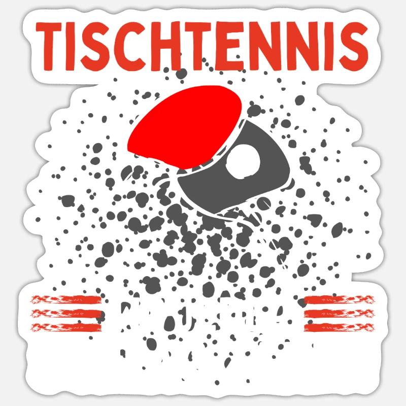 Tennis de table où chaque coup compte Fun Sticker taille S (10 x 10 cm)