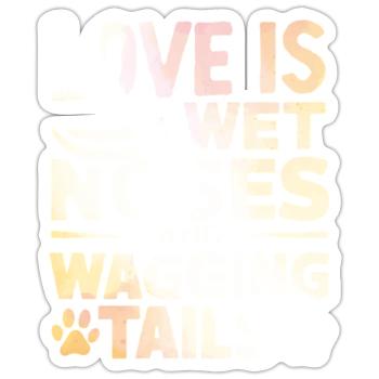 Dog Dad Gifts for Men - Sticker Größe S (10 x 10 cm) - Mattweiß - Vorne