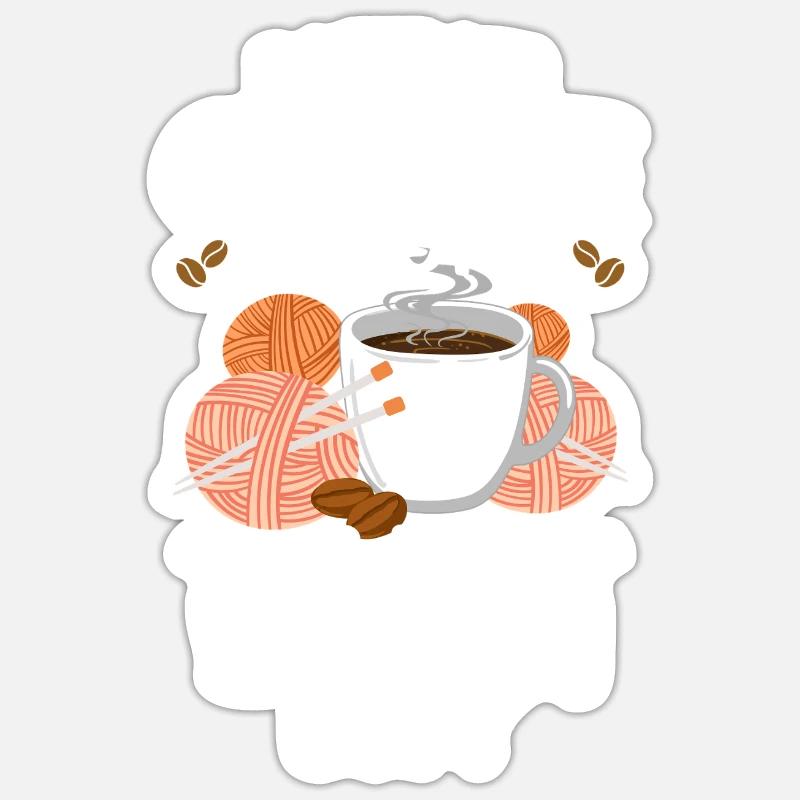 Häkeln - Sticker Größe S (10 x 10 cm) - Mattweiß
